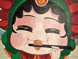 麻辣英雄火鍋店墻體彩繪