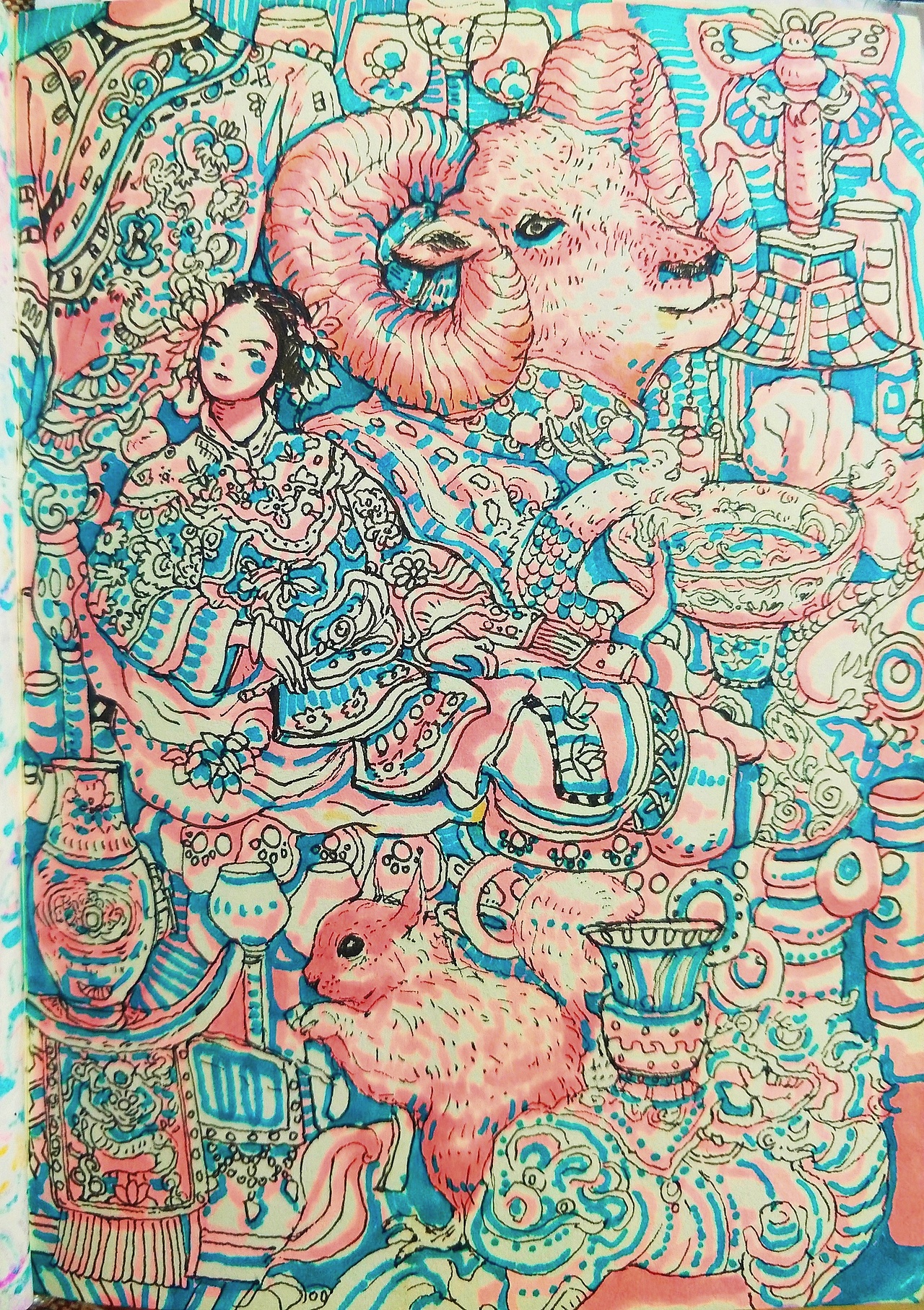 动物世界（图ZMjQ2NzI1OTA0） - 新锐潮流插画 - 站酷设计师你单身原创素材 - 站酷ZCOOL