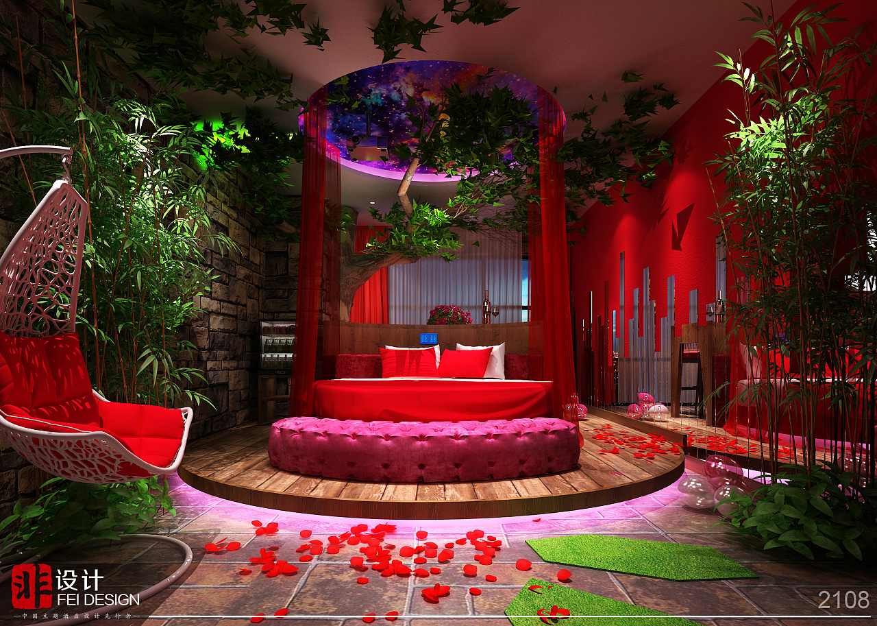 大美情侣主题酒店设计效果图|空间|室内设计|非设计工作室 - 原创作品 - 站酷 (ZCOOL)