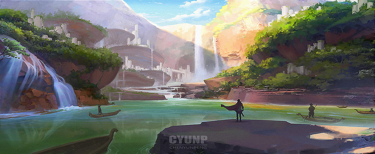 峡谷遗迹|插画|游戏原画|chyunp_原创作品-站酷zcool