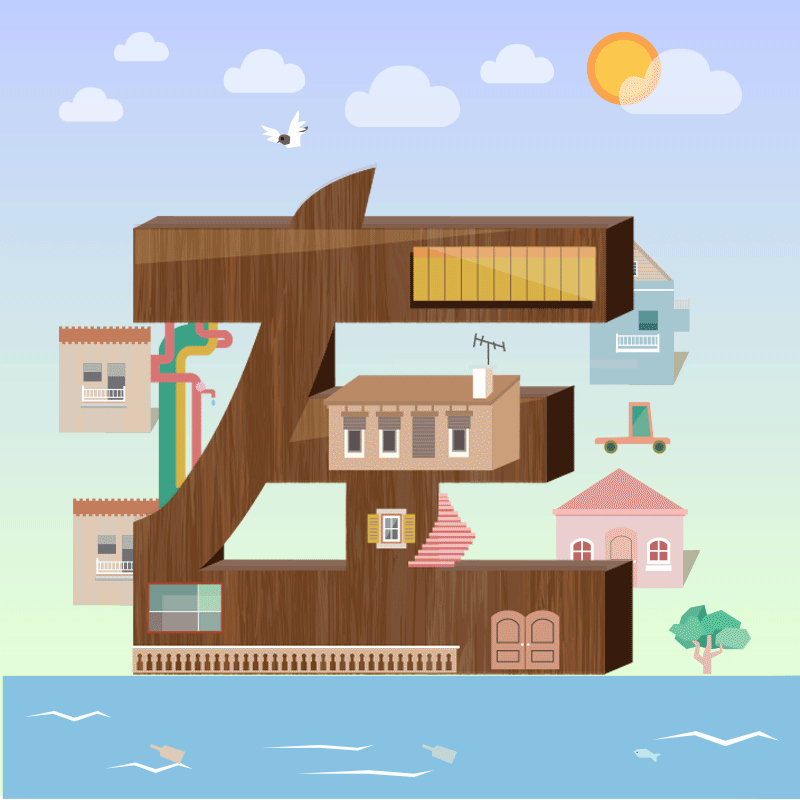 “四面八方”文字图形设计 字体设计 汉字设计