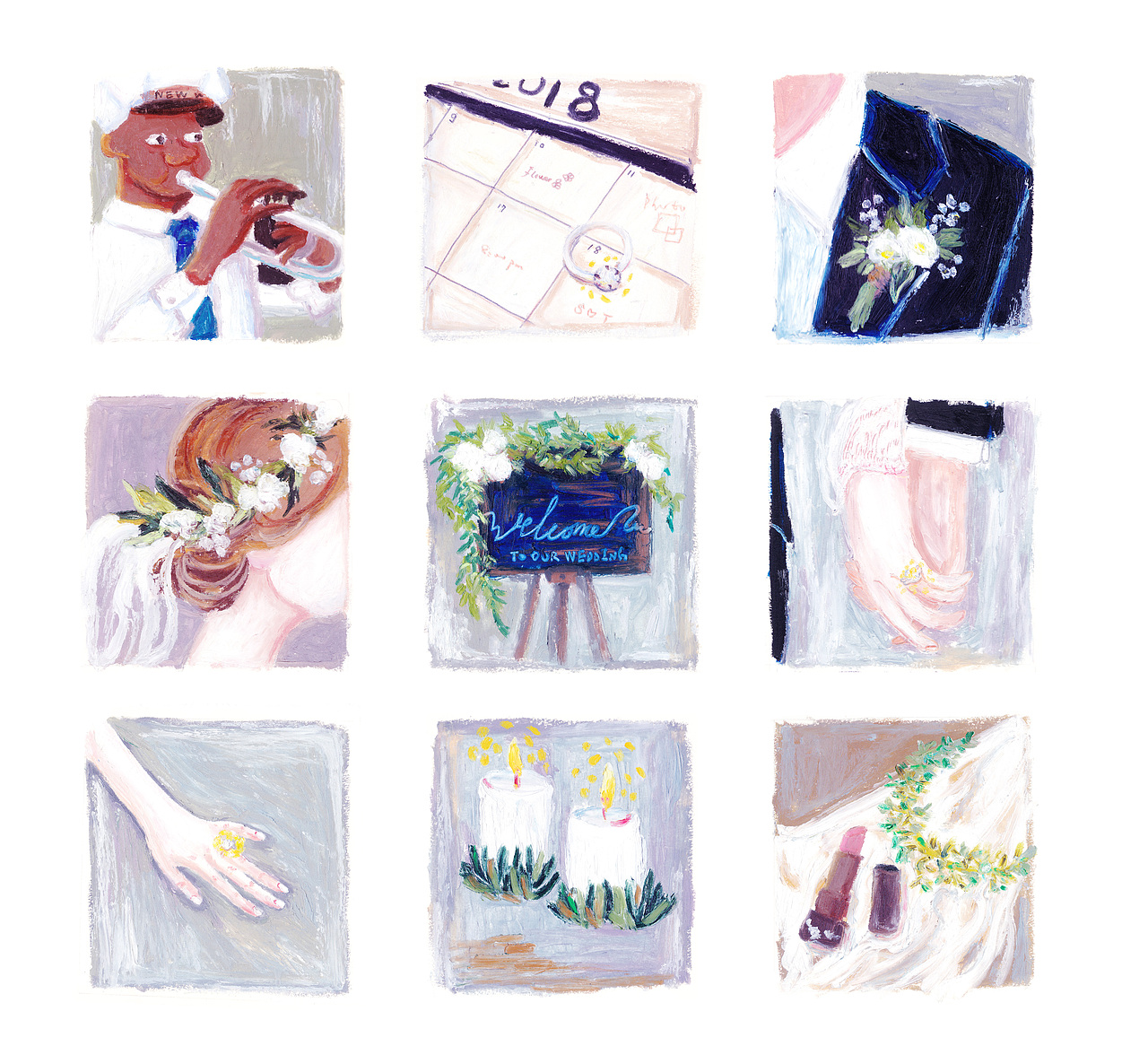 -油画棒free小素材-婚礼元素（图ZMTAwMjkzMDY4） - 商业插画 - 站酷设计师宁大侠原创素材 - 站酷ZCOOL