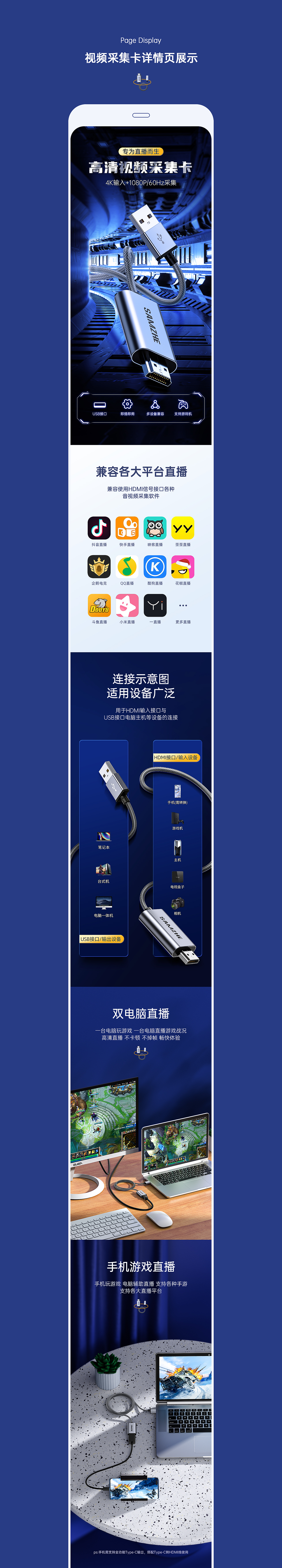 视频采集卡详情页（图ZMjYwNTIyNTI0） - 电商 - 站酷设计师45度风Ellie原创素材 - 站酷ZCOOL