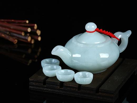 翡翠拍摄-【创意翡翠茶壶小摆件】