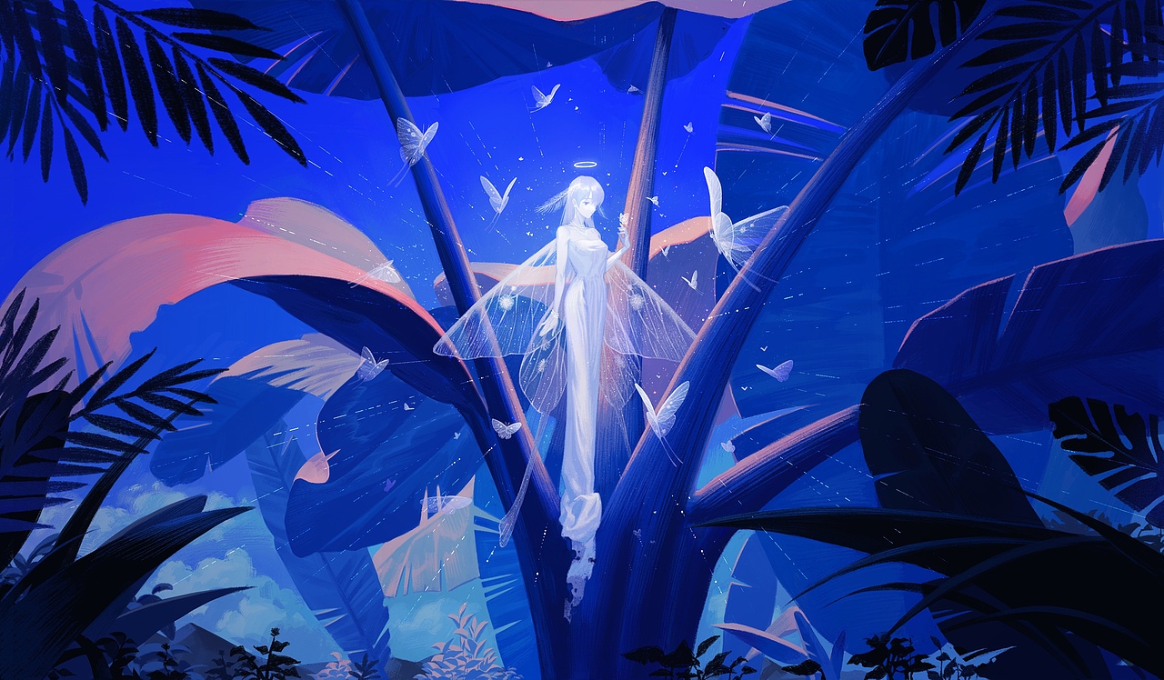 蓝色（图ZMjg1NDAxMDky） - 艺术插画 - 站酷设计师狸猫子二号机原创素材 - 站酷ZCOOL