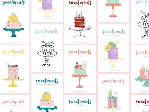 您好,请自取生日蛋糕哦~（个人主页-ZMzY0NDUzNzY=） - 商业插画 - 站酷设计师Akili贝贝原创素材 - 站酷ZCOOL