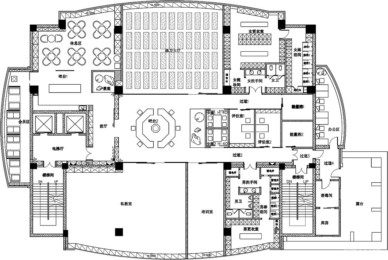 瑜伽房健身俱乐部设计
