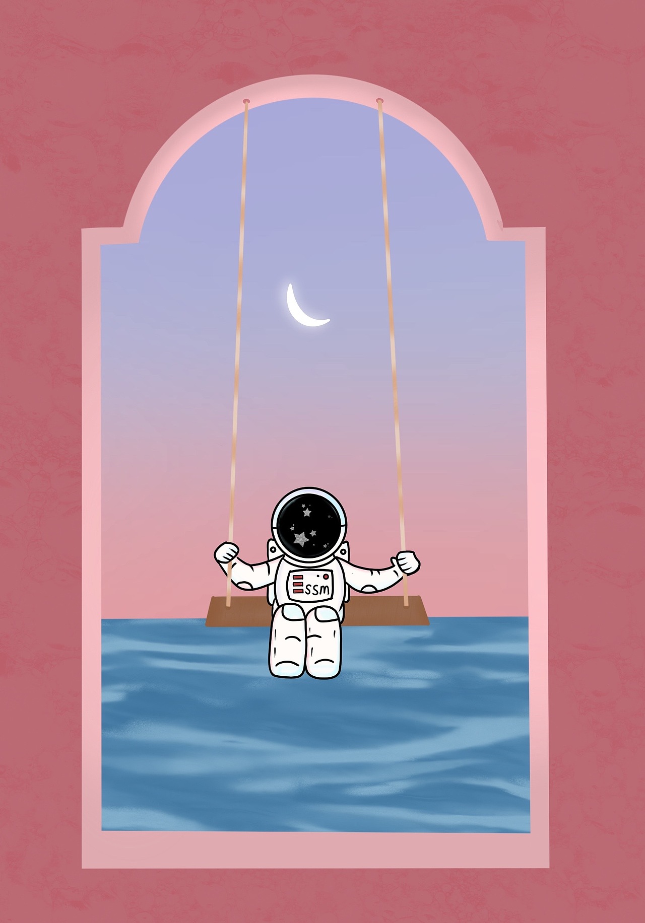 宇航员卡通装饰画（图ZMjg4NTkyMDQ0） - 儿童插画 - 站酷设计师美朵花吉原创素材 - 站酷ZCOOL