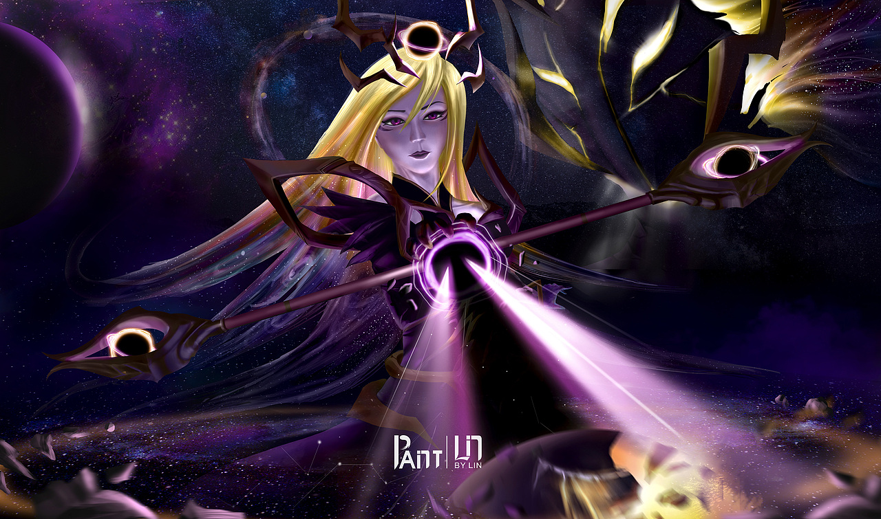【插画】英雄联盟 暗星女王 拉克丝（图ZMjQwMzY3NTIw） - 游戏原画 - 站酷设计师lin霖霖原创素材 - 站酷ZCOOL