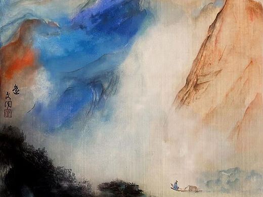 原创《遥》（个人主页-ZNjQwMzY5MDQ=） - 绘画 - 站酷设计师七颗星818原创素材 - 站酷ZCOOL