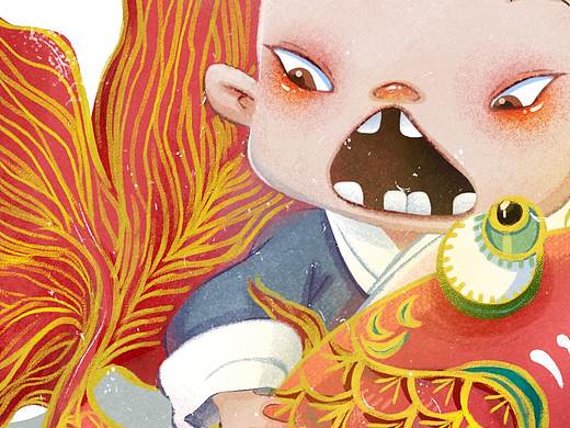 年年有余（个人主页-ZNTIwODI3OTY=） - 儿童插画 - 站酷设计师羊子啊羊子原创素材 - 站酷ZCOOL