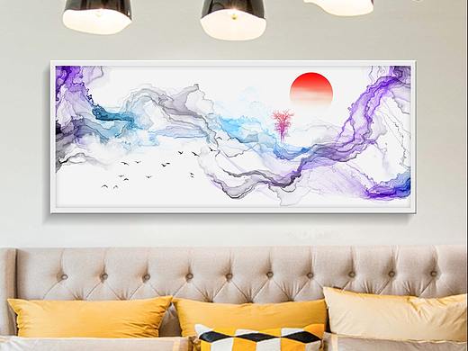 新中式水墨山水画