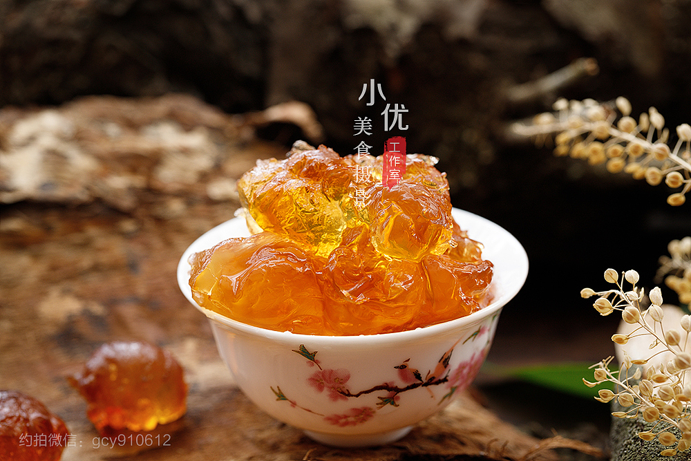 美食摄影 桃胶雪燕皂角米糖水 中国风 复古