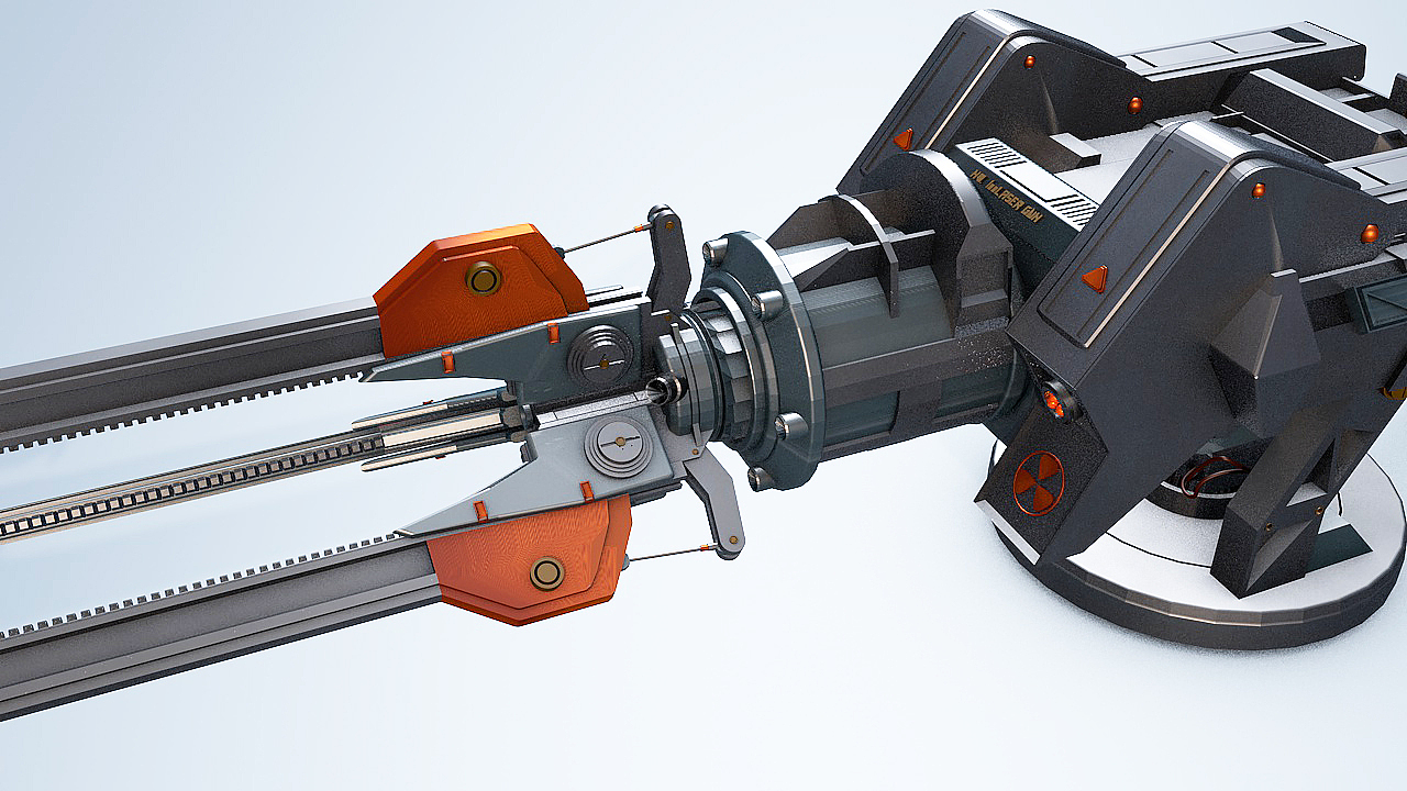 三维模型镭射枪临摹