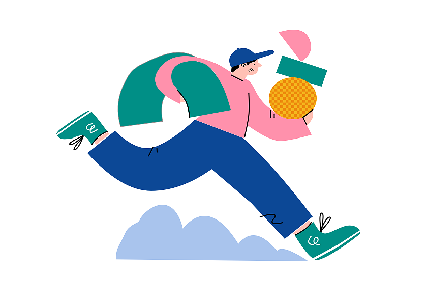 10岁 插画 奔跑的人|网页|其他网页|神设计shen - 原创作品 - 站酷