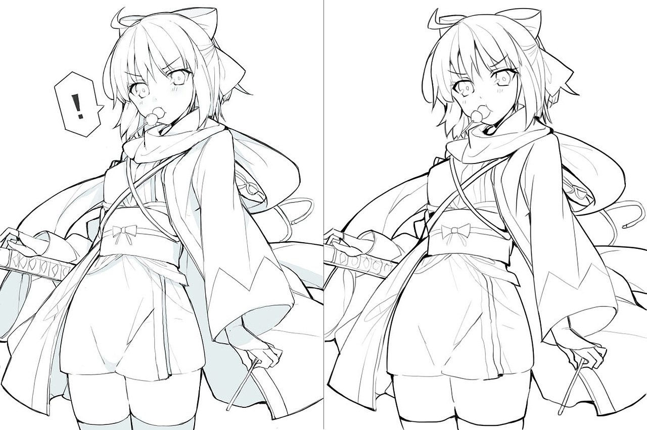 線稿學(xué)習(xí)4主線輔線（自學(xué)插畫的程序員）（圖ZMjE5OTY1OTcy） - 其他動(dòng)漫 - 站酷設(shè)計(jì)師黑白木笛原創(chuàng)素材 - 站酷ZCOOL