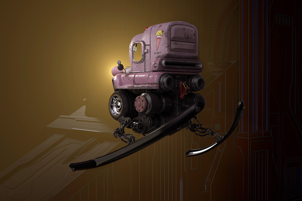 粉色冰淇淋小飞车