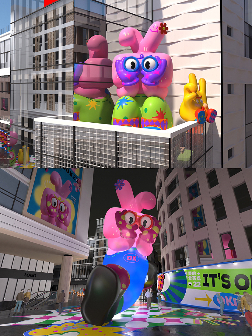 OK兔原创兔年吉祥物IP｜美陈艺术装置作品（图ZMzIwOTA5MjA0） - 景观设计 - 站酷设计师IP设计老何说原创素材 - 站酷ZCOOL
