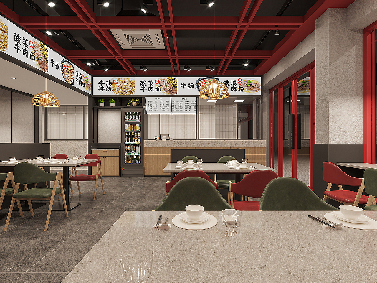 鴻源牛肉館店面設計（圖ZMjUwNzk5MTg4） - 酒店餐飲設計 - 站酷設計師小四月design原創(chuàng)素材 - 站酷ZCOOL