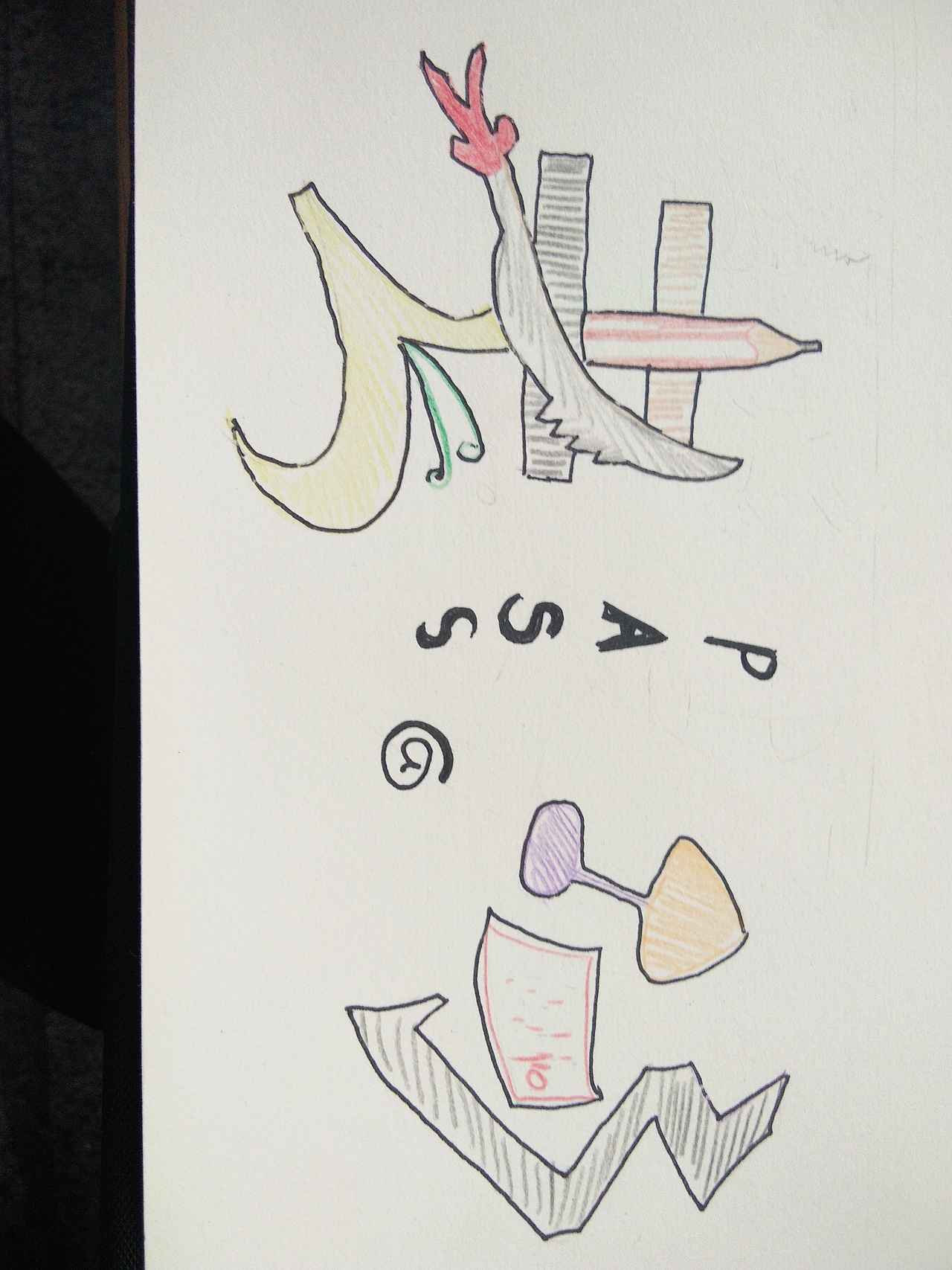 首次字体设计手绘