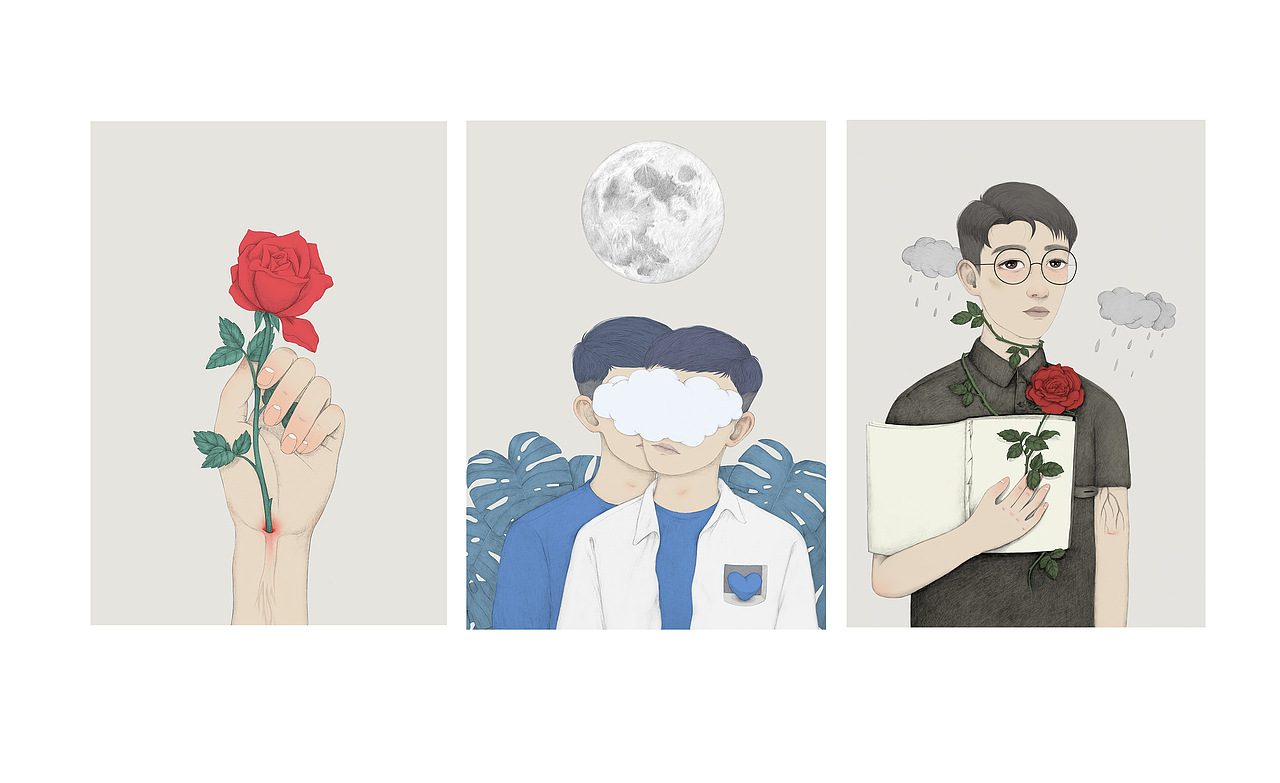 毕业设计/《遇见这样的一个你》人物插画#青春答卷2017#(图ZODA1MDgwOTY=) - 商业插画 - 站酷设计师Mitter_米特原创素材 - 站酷ZCOOL