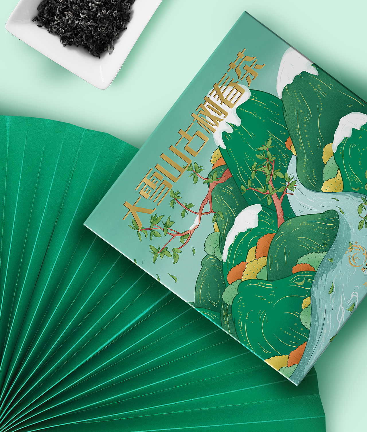 大雪山古树春茶国潮包装设计