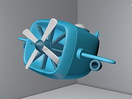 卡通飞机建模作业