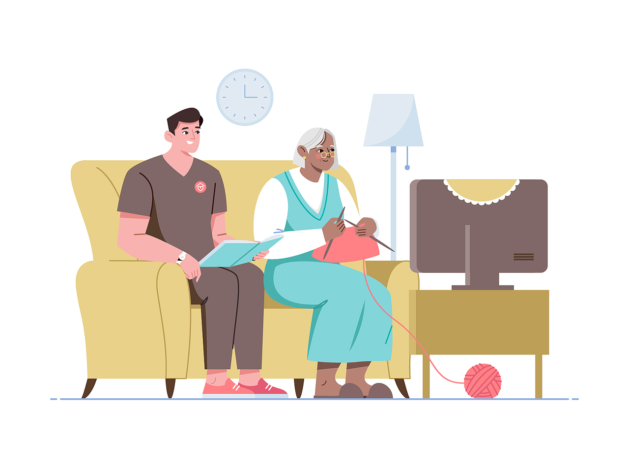 CIMH家政服务平台插画（图ZMjMxNDExNzIw） - 商业插画 - 站酷设计师由然工作室原创素材 - 站酷ZCOOL