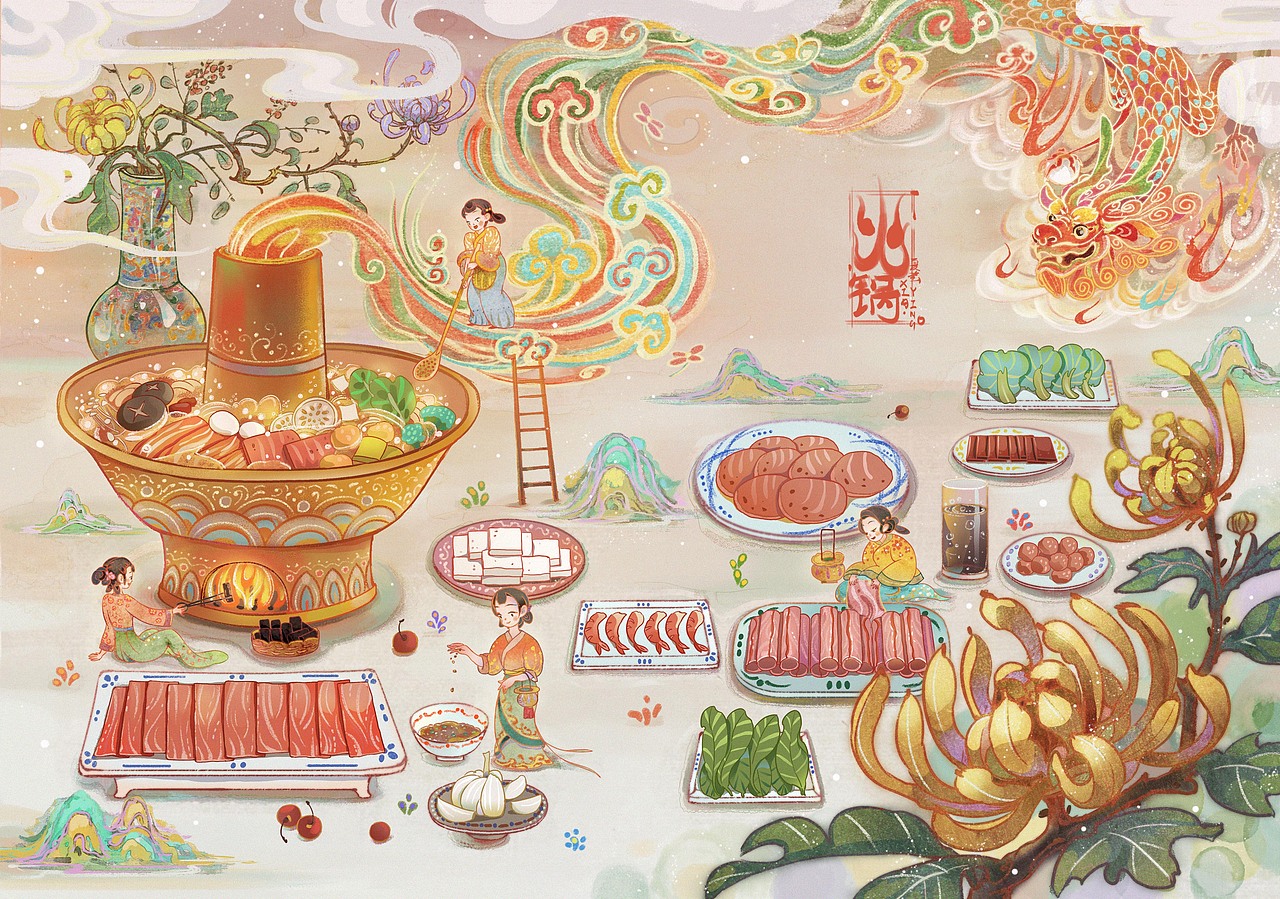 食之味（图ZMjc5NzkwMzg4） - 商业插画 - 站酷设计师夏子萤原创素材 - 站酷ZCOOL