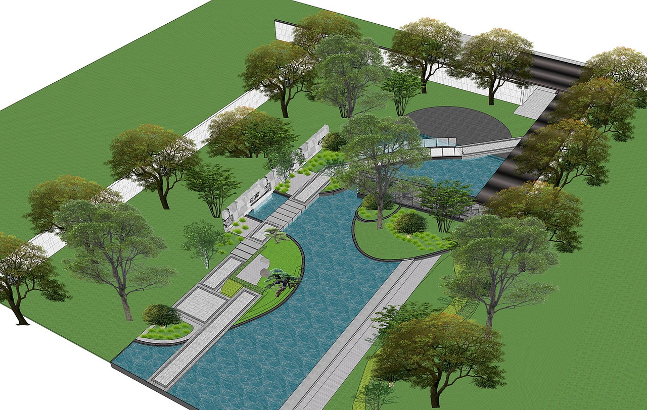 现代景墙水景节点SU模型下载（图ZMjcxMjcwMDM2） - 景观设计 - 站酷设计师素模网原创素材 - 站酷ZCOOL