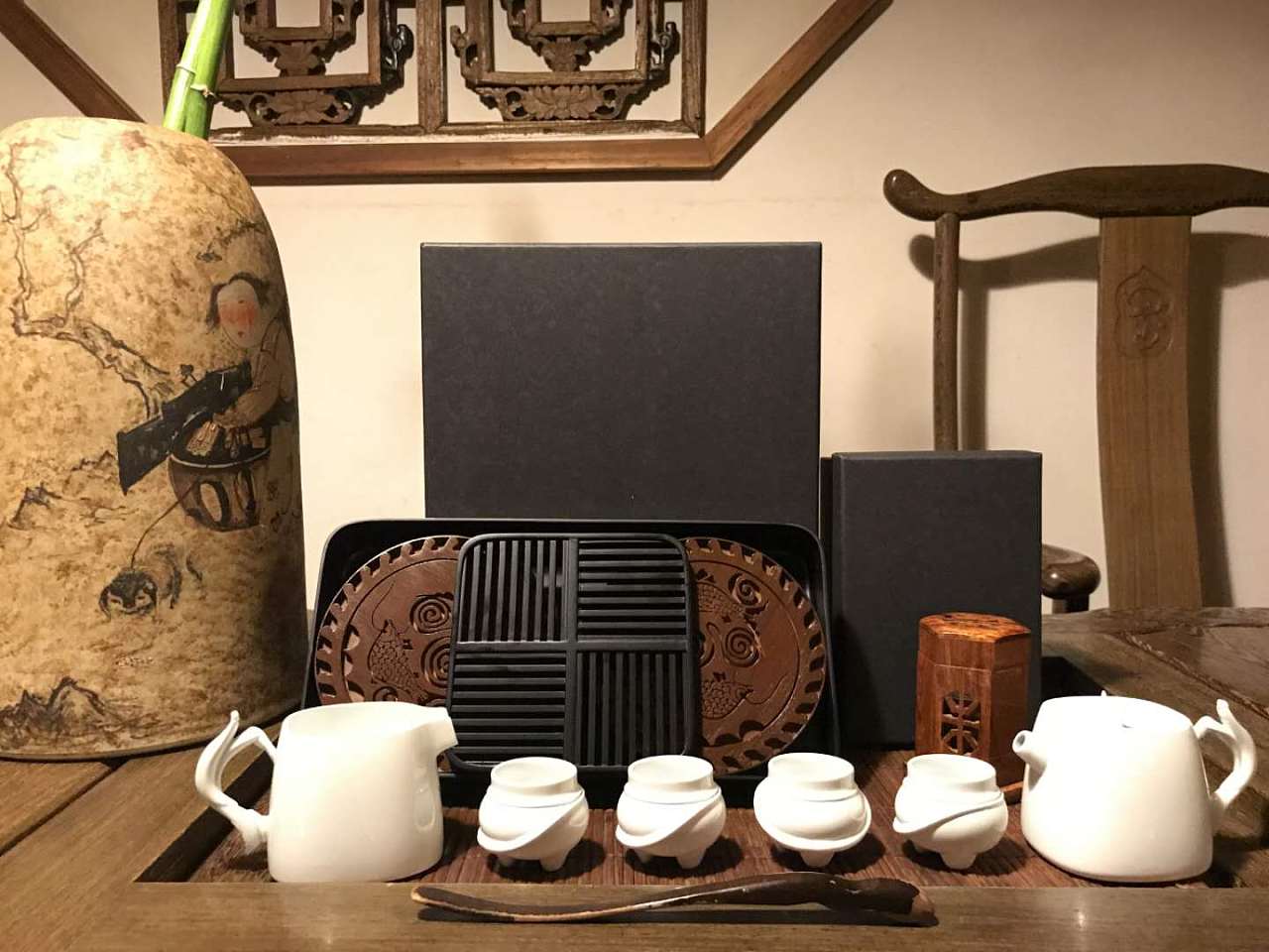坭兴陶茶具精美商务套装-钦州陶花岛陶艺有限公司