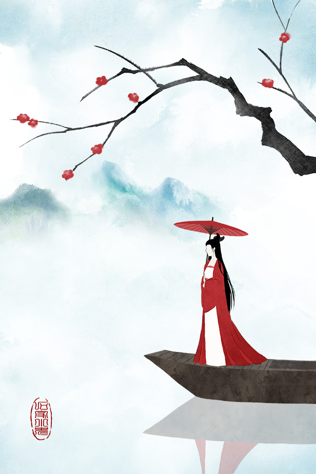 【古风美人】潇洒江梅,向竹梢疏处,横两三枝.