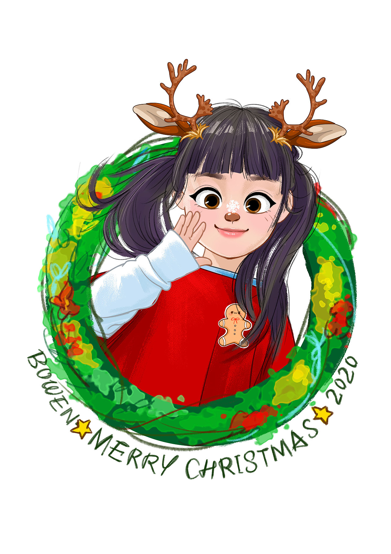圣诞节🎄（图ZMjM3MDEzNjgw） - 单幅漫画 - 站酷设计师Bowen不舍昼夜原创素材 - 站酷ZCOOL