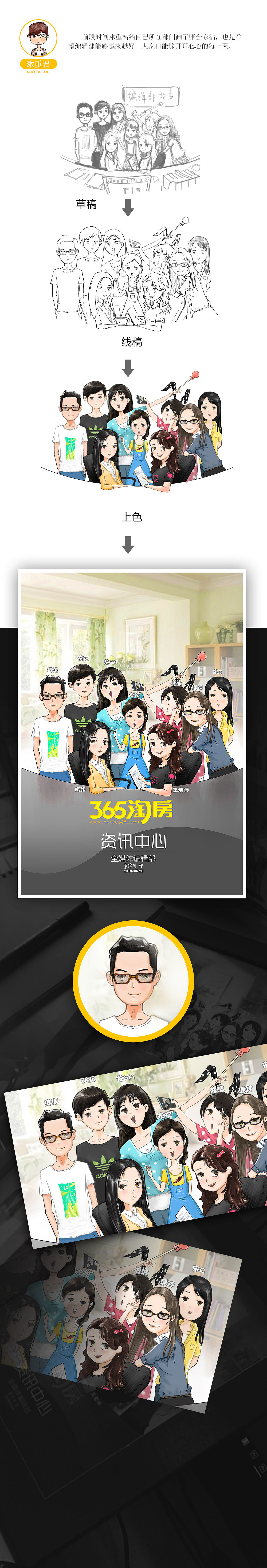 编辑部全家福（图ZMzc5MTc5OTY=） - 创作习作 - 站酷设计师marktiantian原创素材 - 站酷ZCOOL
