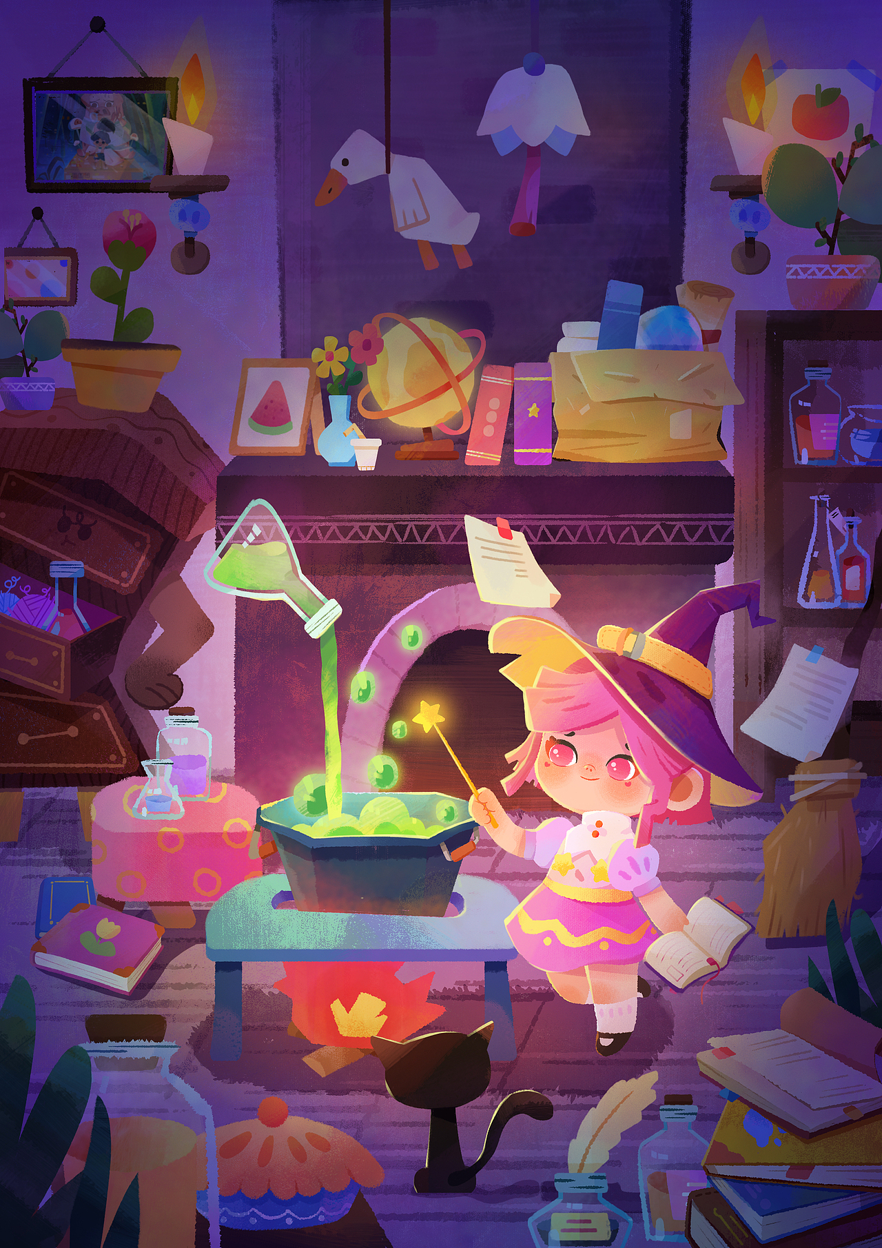 女巫（图ZMjg2MTM2ODg0） - 儿童插画 - 站酷设计师热情双皮奶原创素材 - 站酷ZCOOL