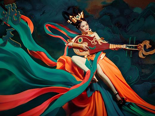 敦煌飞天美女写真PS教程