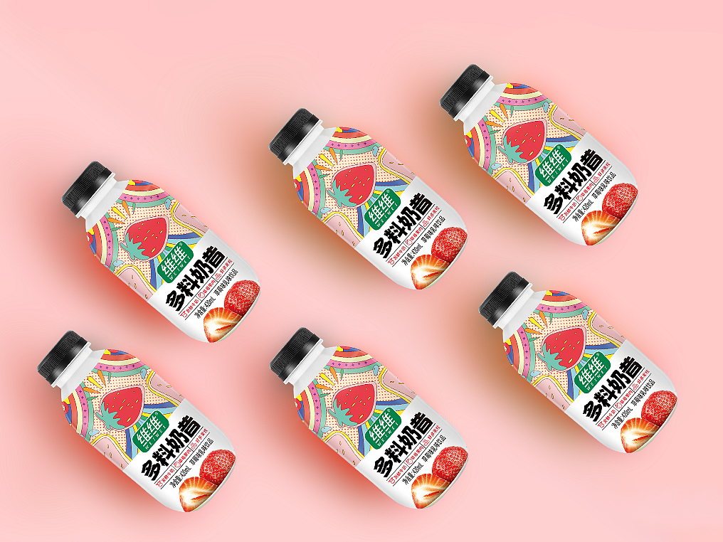 包装设计|多料奶昔品牌包装设计展示
