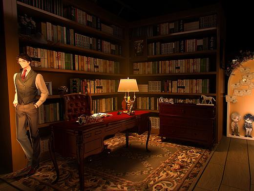 《光與夜之戀》X上海三聯(lián)書店 陸沉生日聯(lián)動（個人主頁-ZNTc5ODIwNjA=） - 其他三維 - 站酷設計師吃一個甜甜圈原創(chuàng)素材 - 站酷ZCOOL