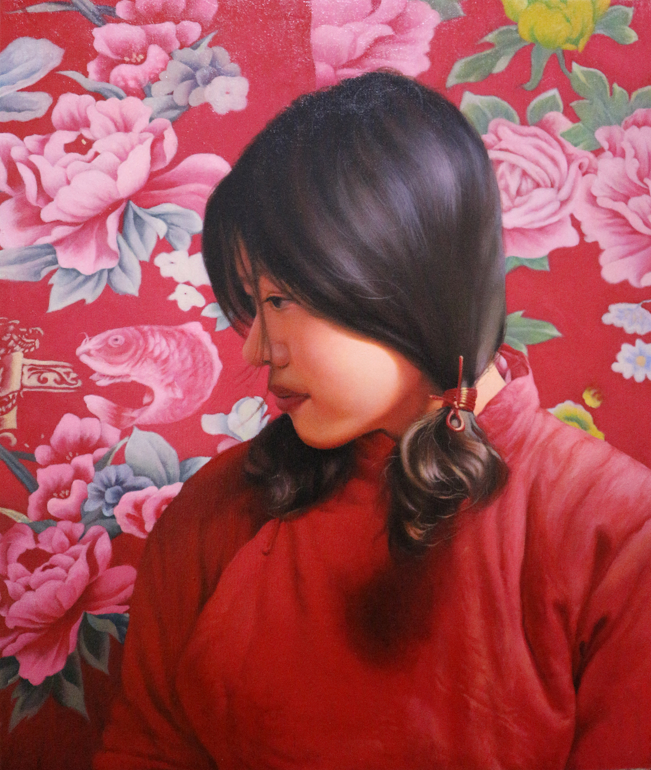 油画《待嫁》 50×60cm