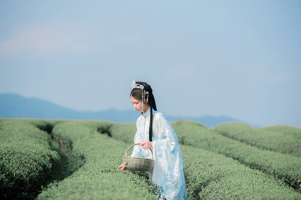 分享收藏汉服——汉洋折中愿君安夏日良人芙蓉不及美人妆,水殿风来珠
