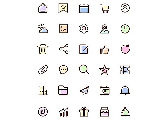 桌面应用小图标设计|平面|图案|绚丽多彩的白_原创作品-站酷zcool