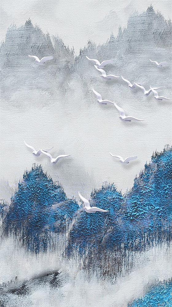 2022小清新香格里拉定制（图ZMjkwNzI5NTg0） - 商业插画 - 站酷设计师窗帘图库原创素材 - 站酷ZCOOL