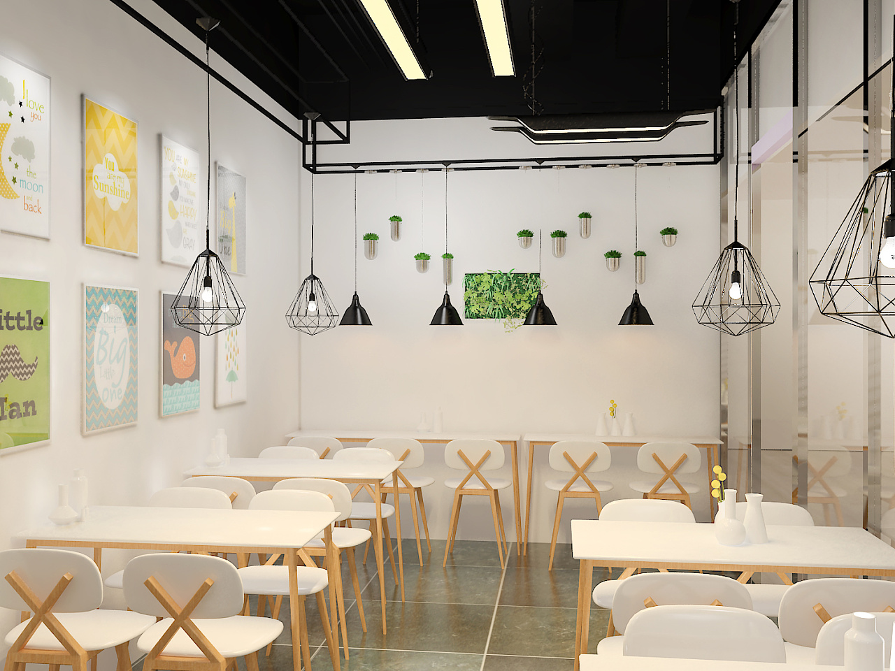 一家米线店设计效果图 餐饮设计 米线店照片|空间|展陈设计|星空工作室 - 原创作品 - 站酷 (ZCOOL)