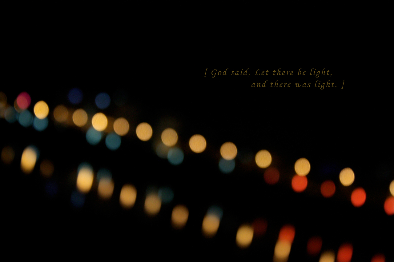 神说要有光