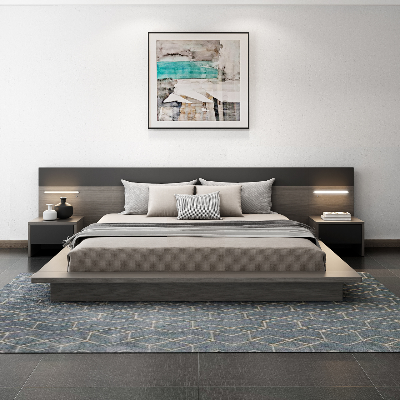 美式风格布艺床3D效果|空间|家装设计|艺帮设计 - 原创作品 - 站酷 (ZCOOL)