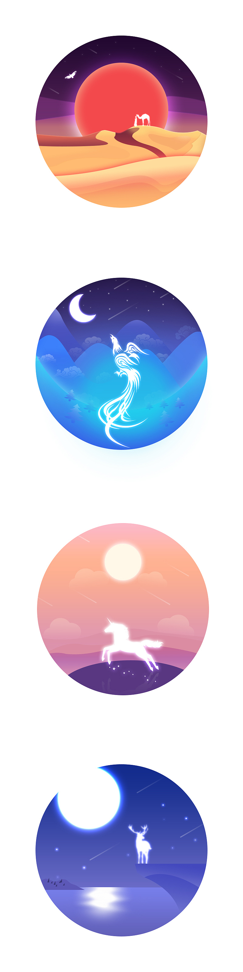 微光动物插画图标（图ZOTY4ODAxMDA=） - 图标 - 站酷设计师不负好时光W原创素材 - 站酷ZCOOL