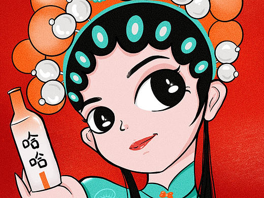 国潮插画（个人主页-ZNDQ3NTA3MDQ=） - 创作习作 - 站酷设计师视觉设计七叶原创素材 - 站酷ZCOOL