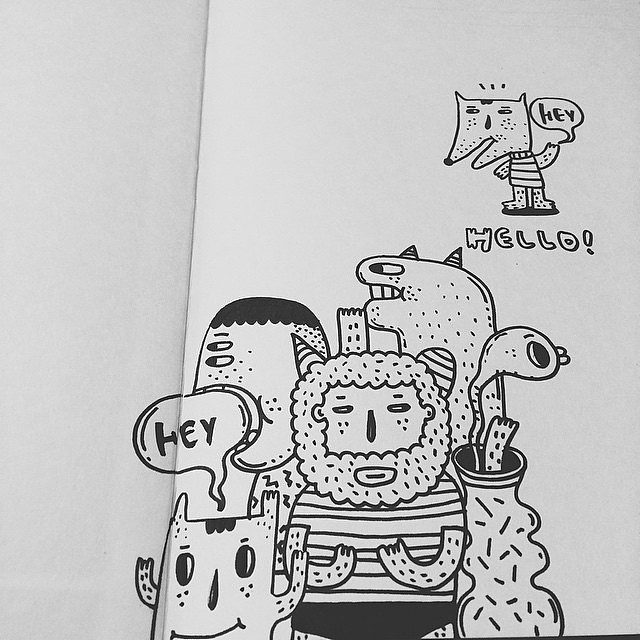 最近画的一些黑白涂鸦...