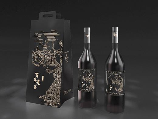 百年老藤葡萄酒包装设计
