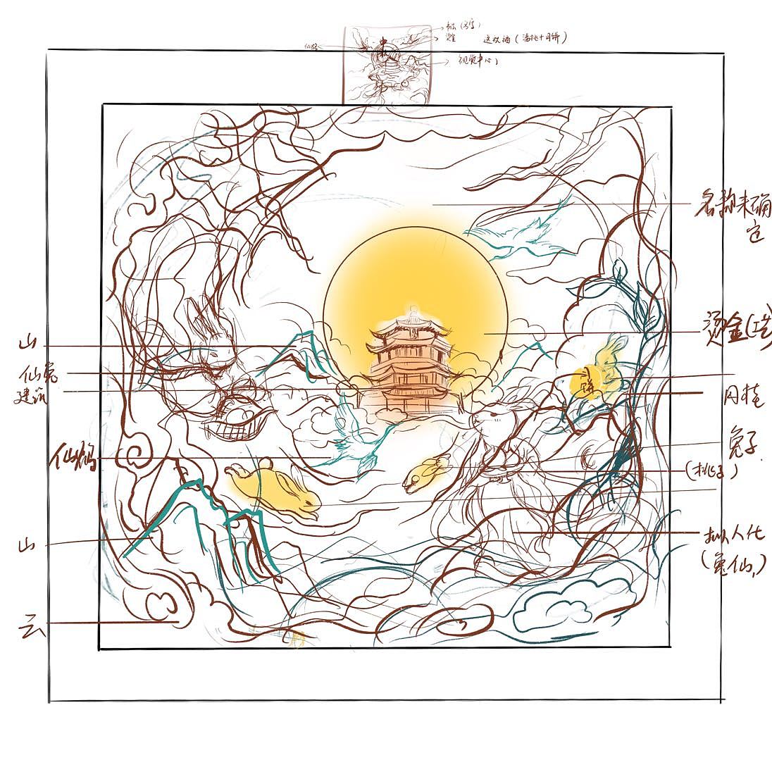 中秋礼品文创插画国风国潮月兔（图ZMjE4MDQ0NTI4） - 商业插画 - 站酷设计师南小笙原创素材 - 站酷ZCOOL
